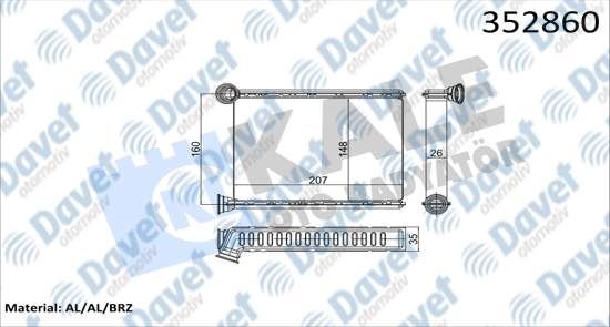 KALE 352860 Kalorifer Radyatoru Renault Megane Iv Kadjar Talisman 16>